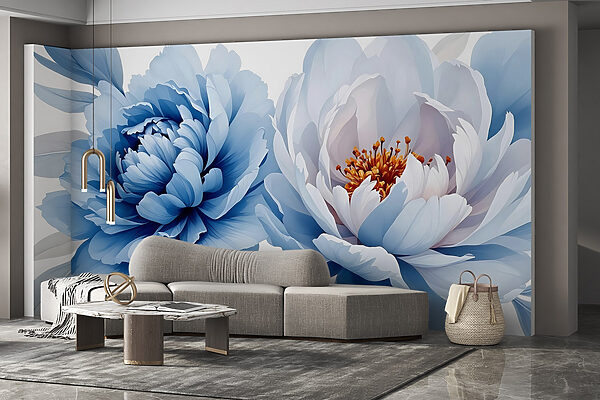 Fleurs délicates dans des tons bleus doux Fleurs délicates dans des tons bleus doux