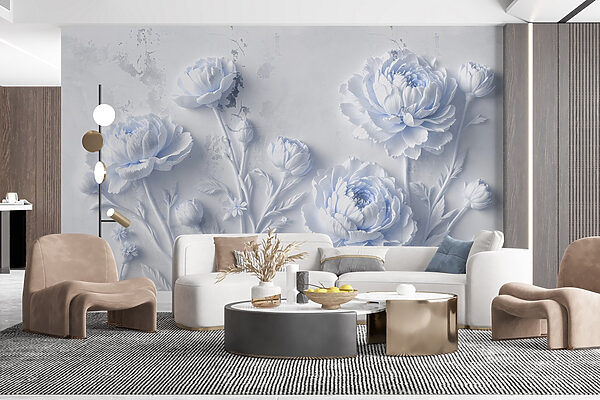 Fleurs blanches sur une surface blanche Fleurs blanches sur une surface blanche