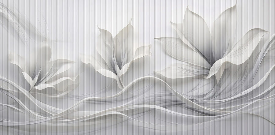 Papier peint Élégante conception florale avec des motifs fluides. – Image 4