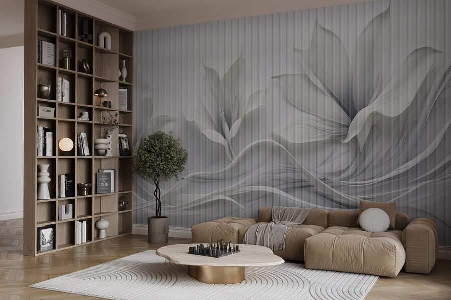 Papier peint Élégante conception florale avec des motifs fluides. – Image 3