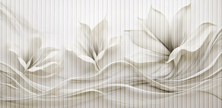Délicate vague florale