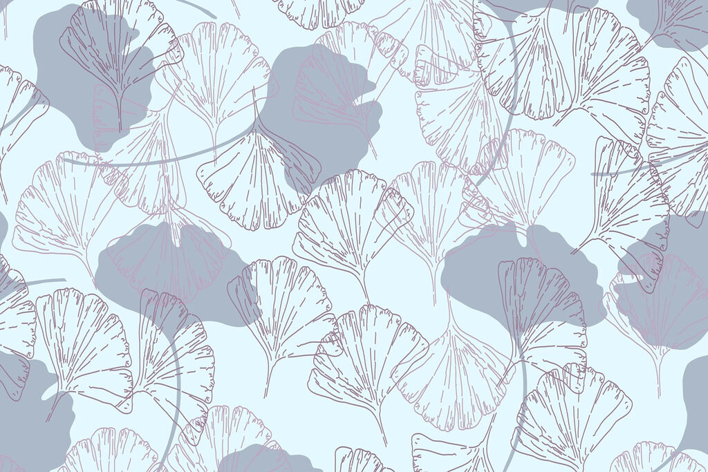 Motif de feuilles sur fond bleu clair Motif de feuilles sur fond bleu clair