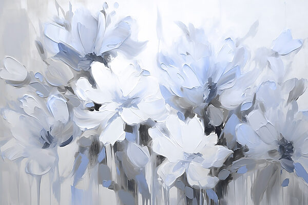 Peinture de fleurs sur fond blanc Peinture de fleurs sur fond blanc