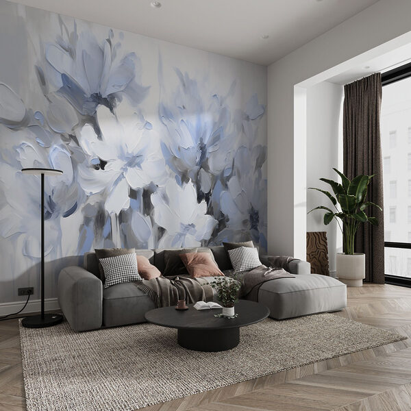 Peinture de fleurs sur fond blanc Peinture de fleurs sur fond blanc