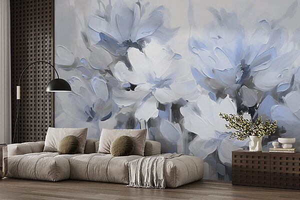 Peinture de fleurs sur fond blanc Peinture de fleurs sur fond blanc