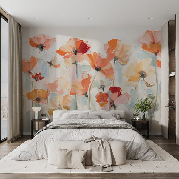 Peinture de fleurs sur fond blanc Peinture de fleurs sur fond blanc