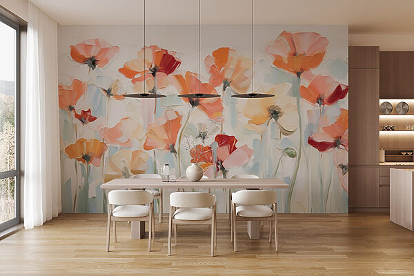 Peinture de fleurs sur fond blanc Peinture de fleurs sur fond blanc