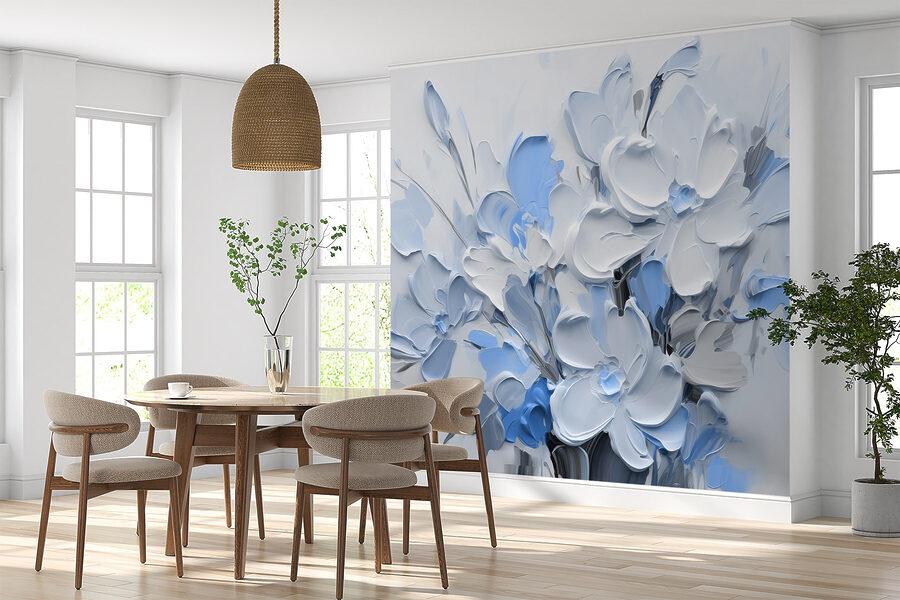 Peinture de fleurs dans un vase