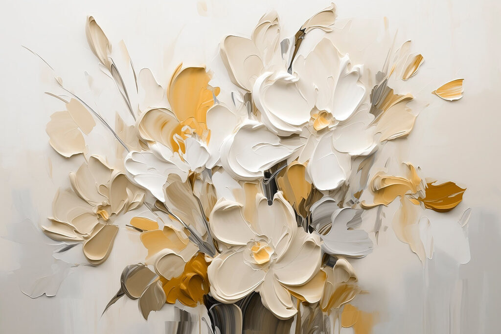 Peinture de fleurs dans un vase Peinture de fleurs dans un vase