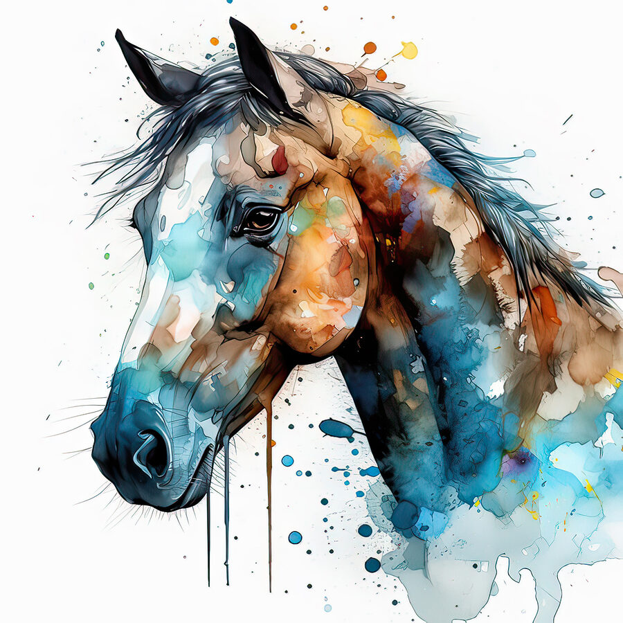 Peinture d'un cheval Peinture d'un cheval