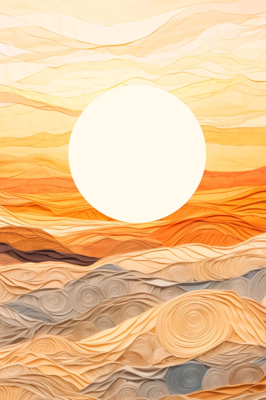 Soleil sur un désert
