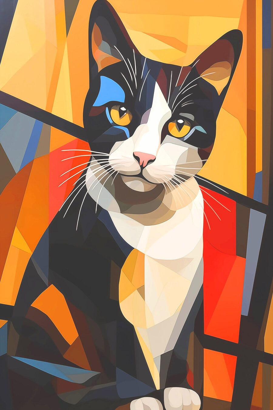 Chat aux yeux jaunes