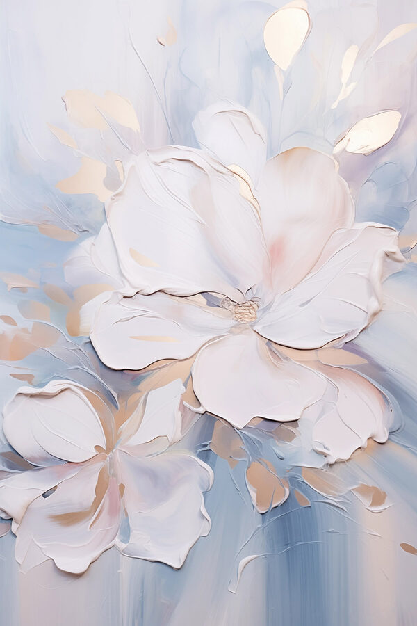 Peinture de fleurs sur une surface blanche Peinture de fleurs sur une surface blanche