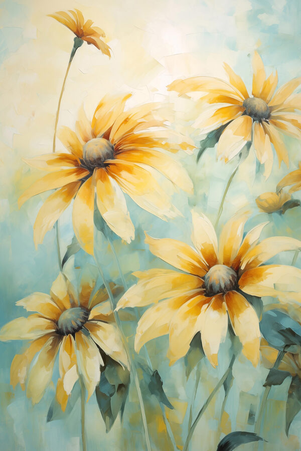 Peinture de fleurs jaunes Peinture de fleurs jaunes