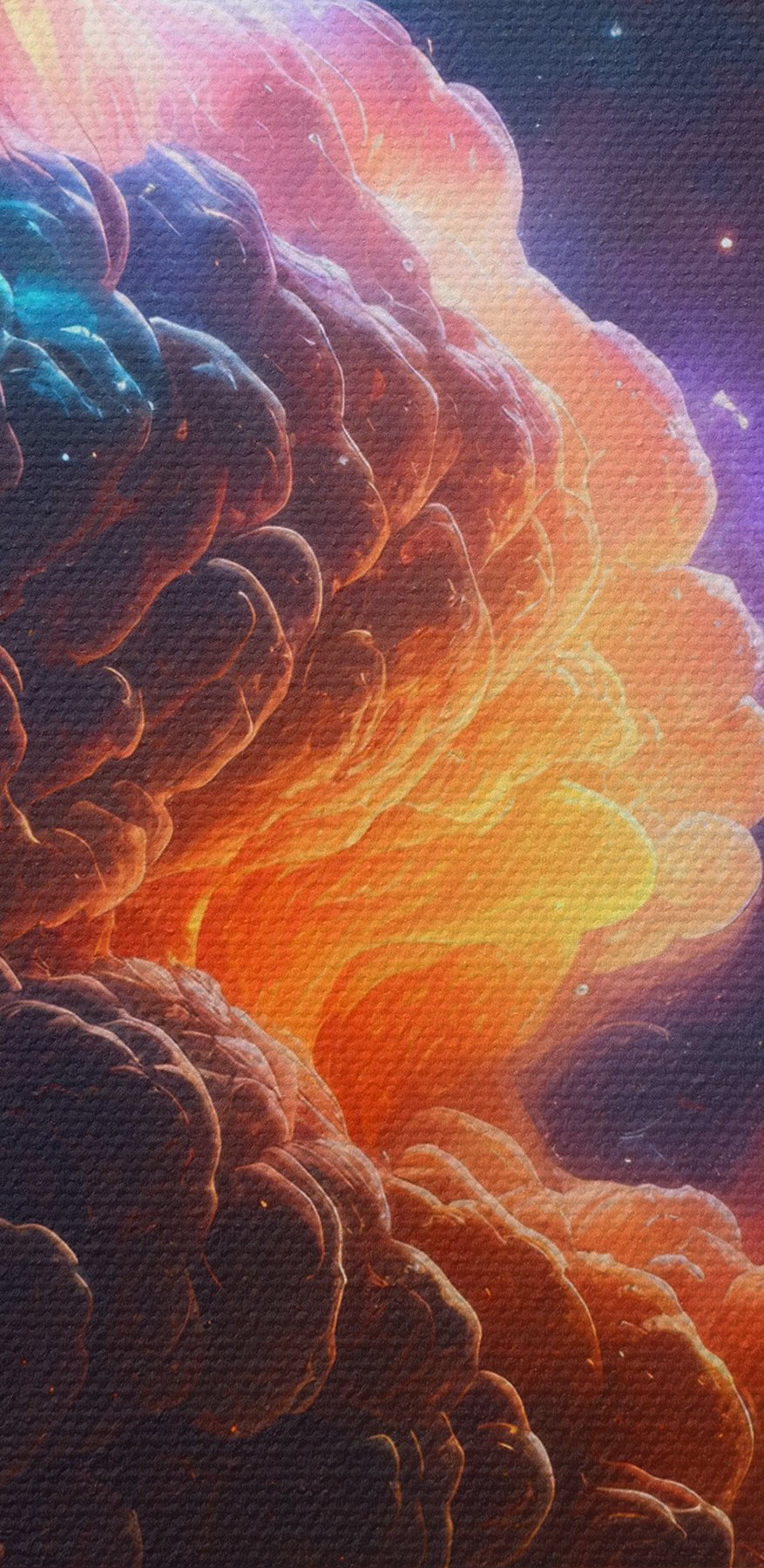Nuages et étoiles colorés