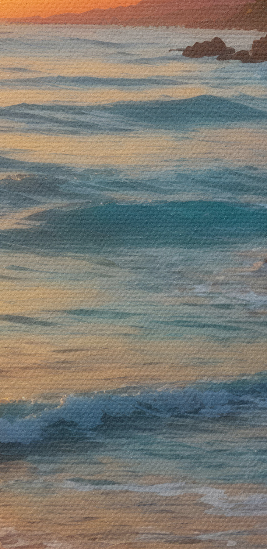 Coucher de soleil sur une plage