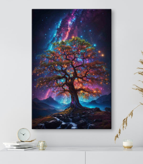 Arbre avec des lumières colorées Arbre avec des lumières colorées