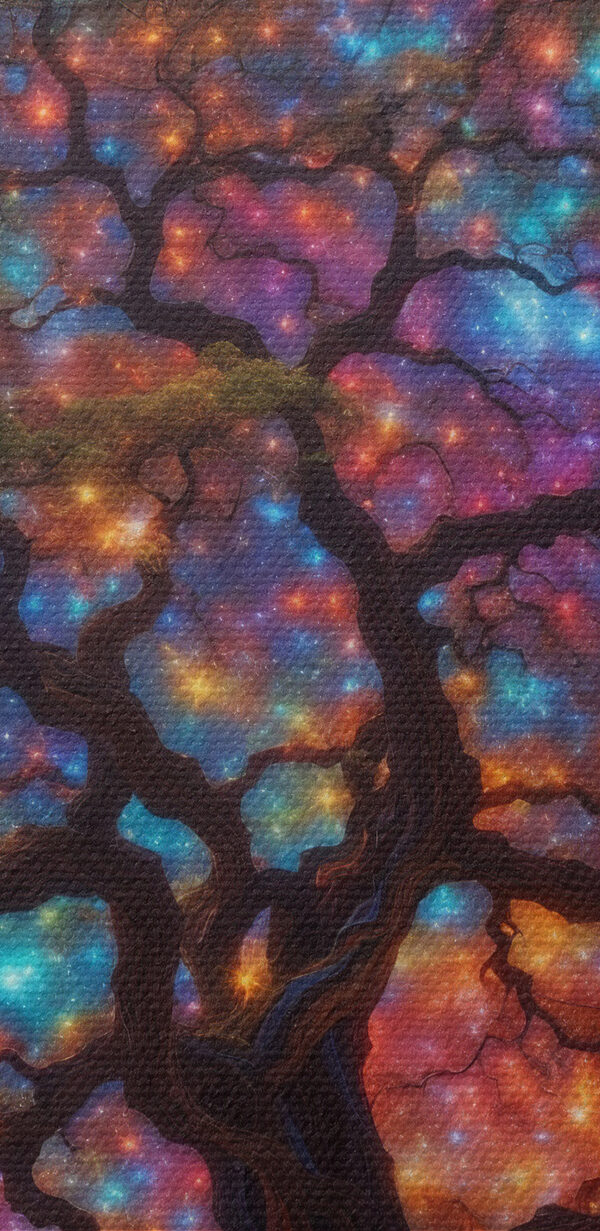 Arbre avec des lumières colorées Arbre avec des lumières colorées