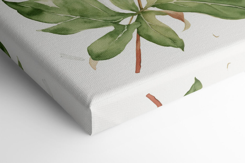 Group of green and orange leaves