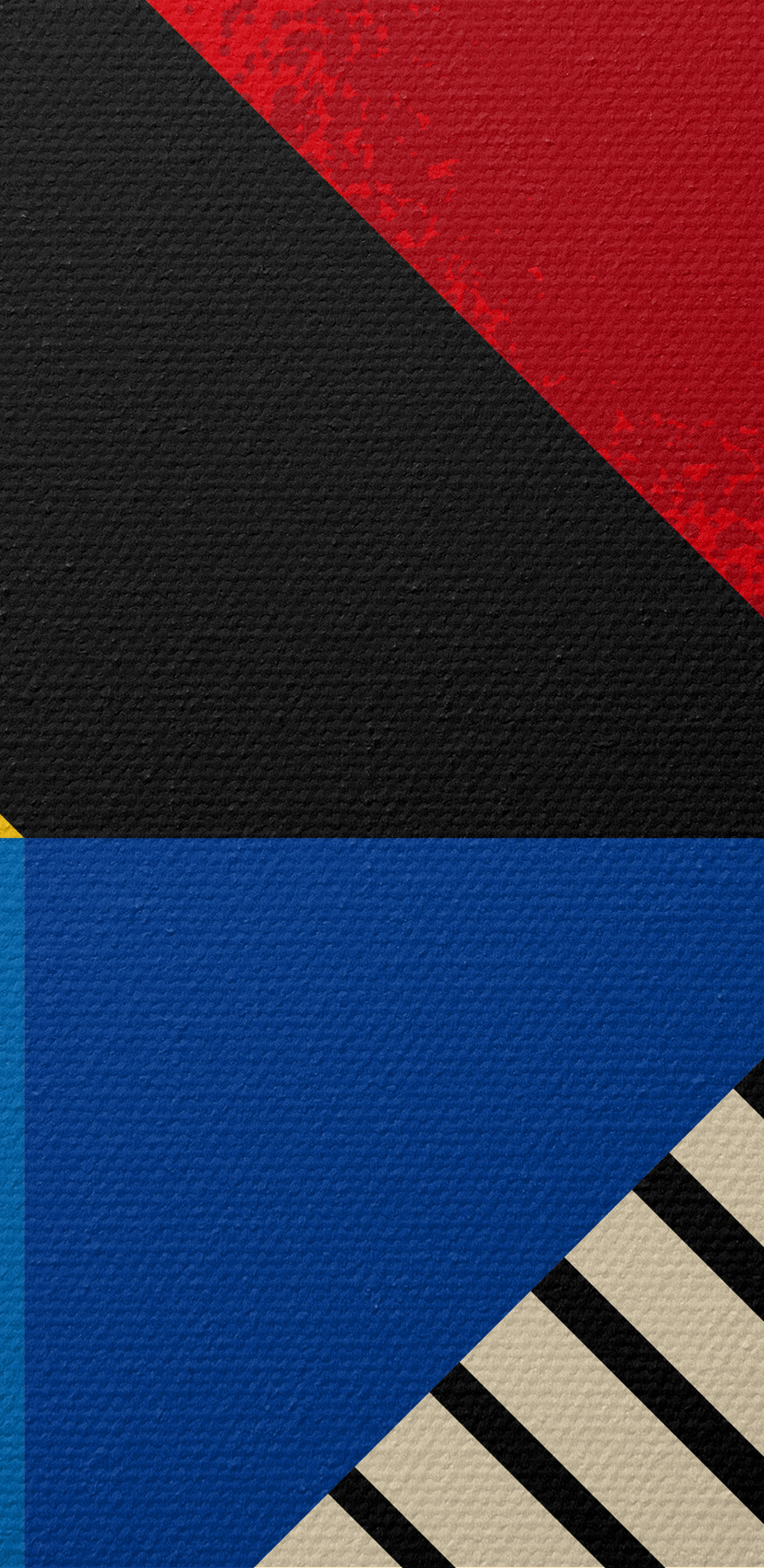 Motif géométrique coloré avec du noir, du rouge et du jaune