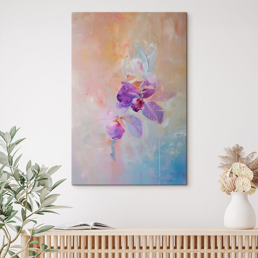 Peinture de fleurs violettes