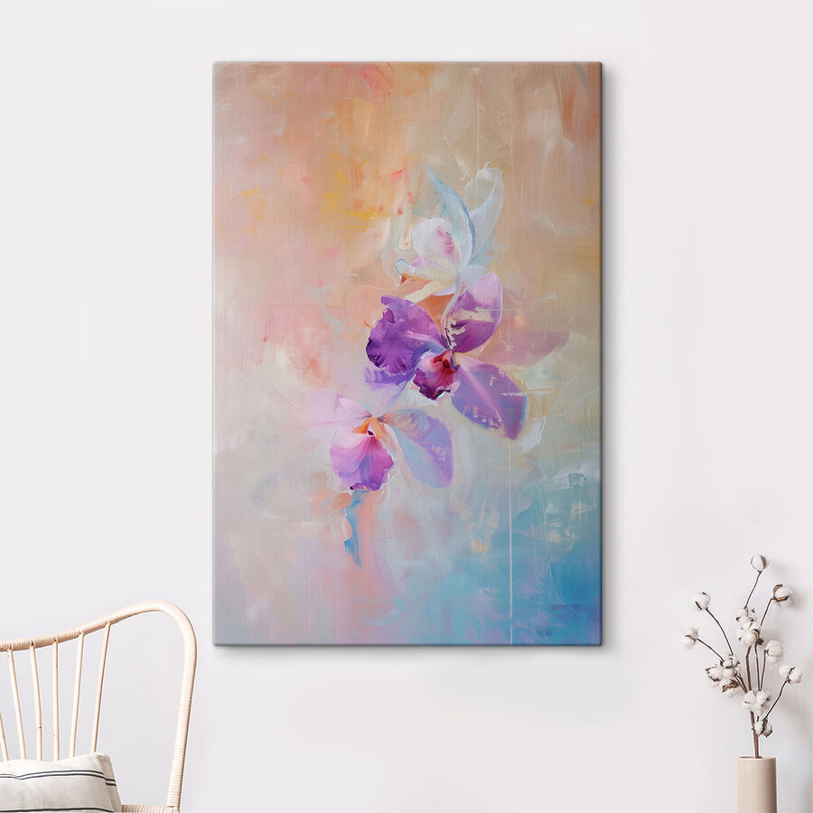 Peinture de fleurs violettes