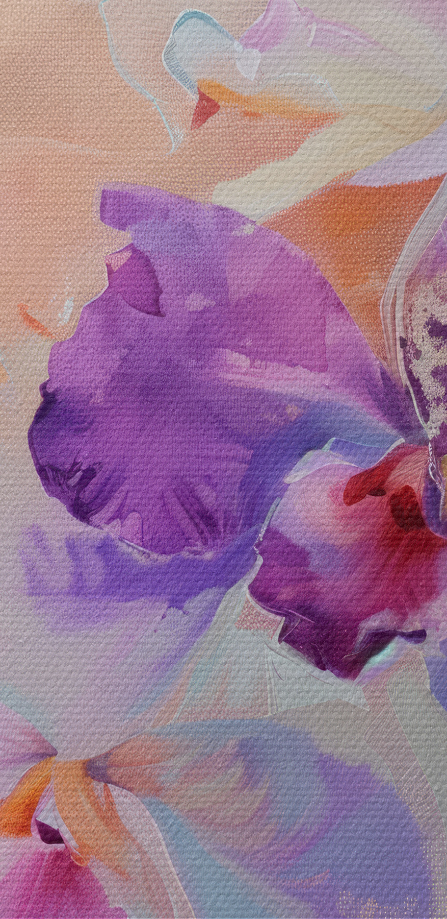 Peinture de fleurs violettes