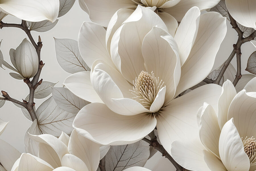 Des fleurs délicates dans des teintes douces
