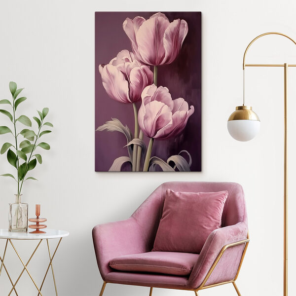 Peinture de tulipes roses Peinture de tulipes roses