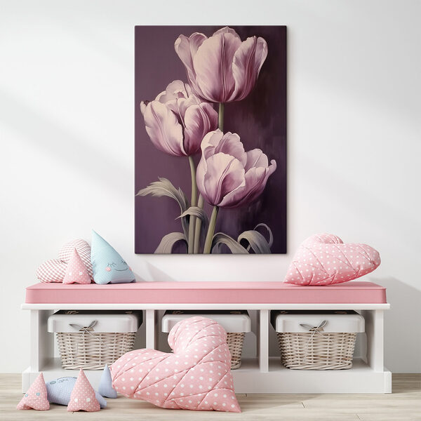 Peinture de tulipes roses Peinture de tulipes roses