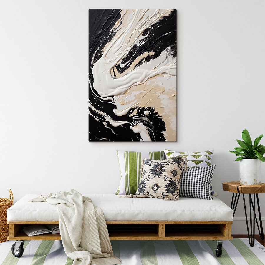 Peinture noire et blanche