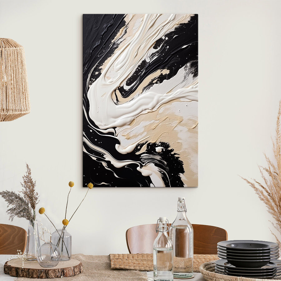 Peinture noire et blanche