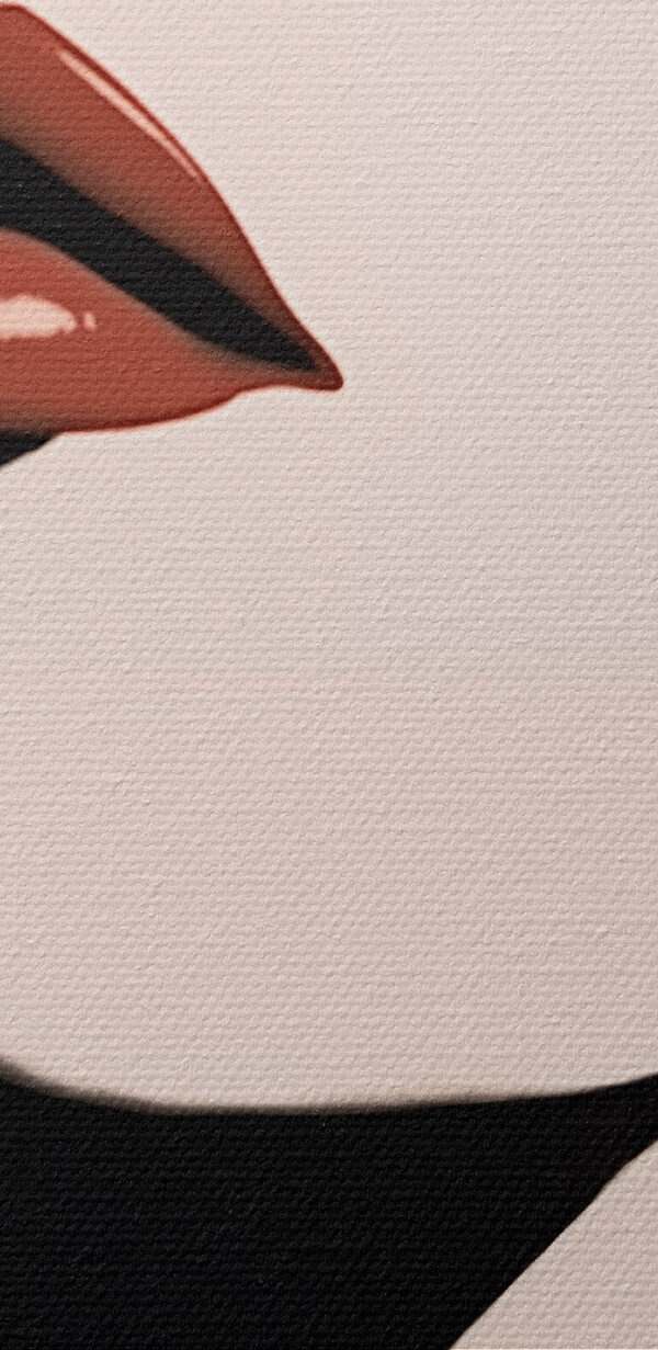 Visage de femme avec du rouge à lèvres rouge Visage de femme avec du rouge à lèvres rouge