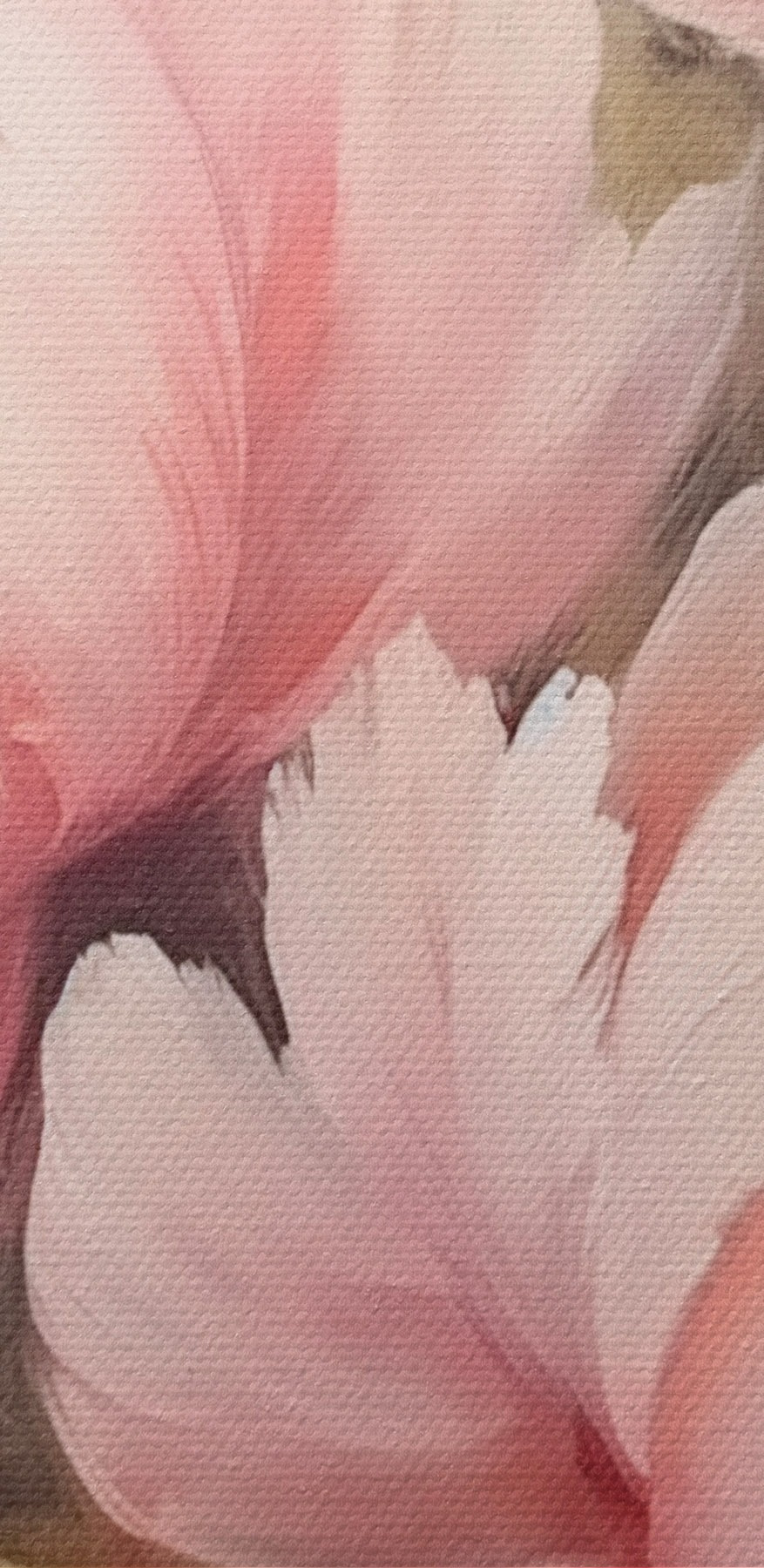 Peinture de fleurs roses
