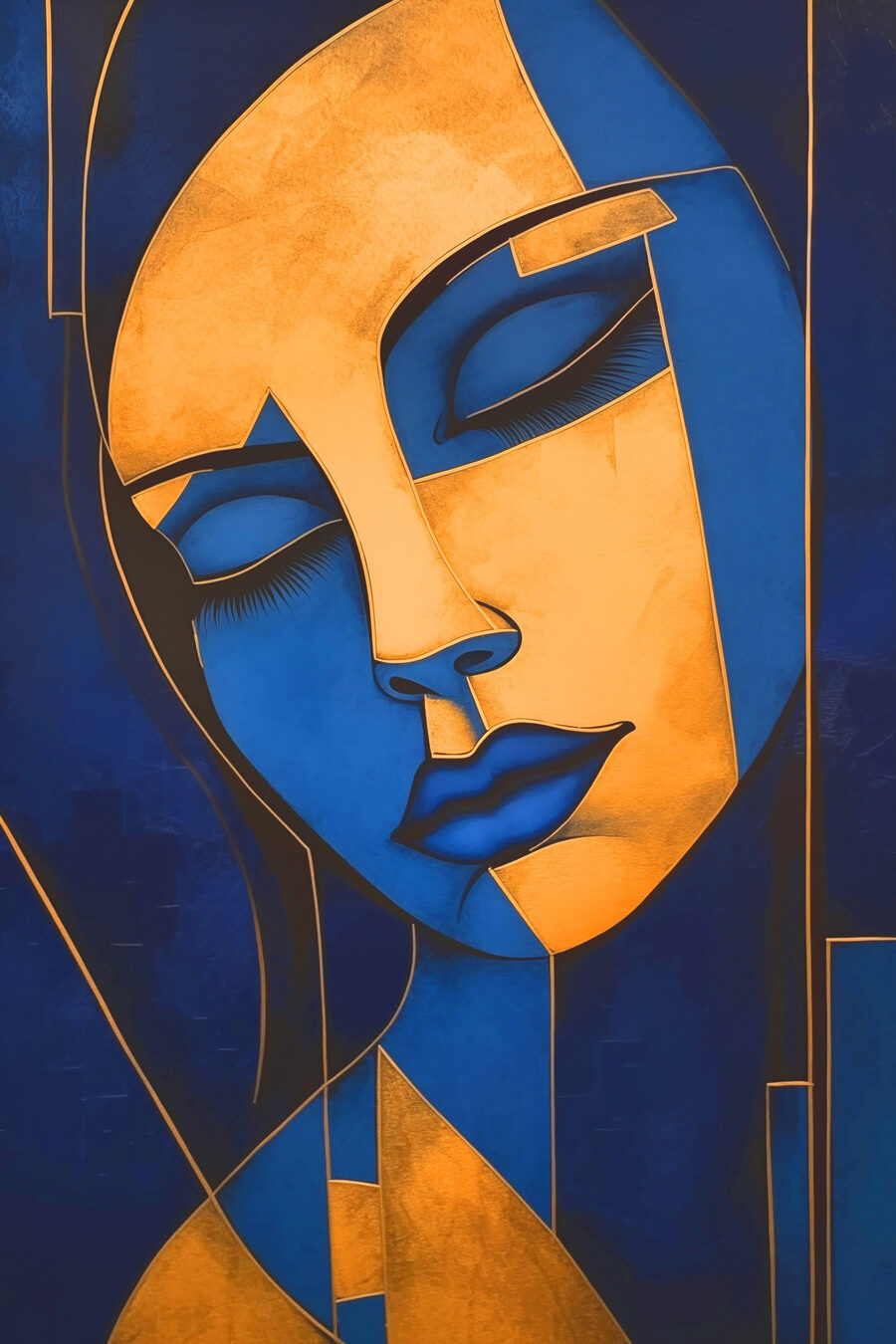 Peinture d'un visage de femme