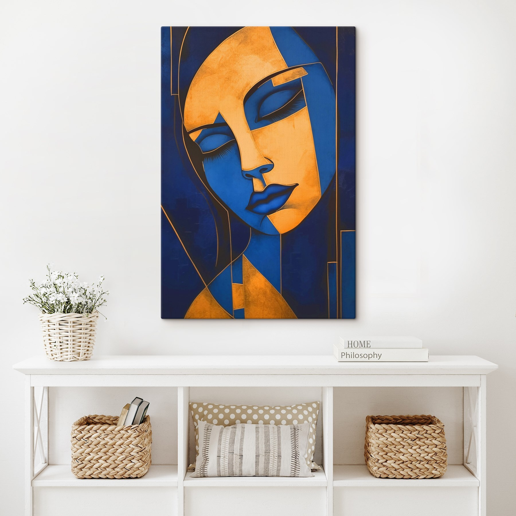 Painting of a woman's face