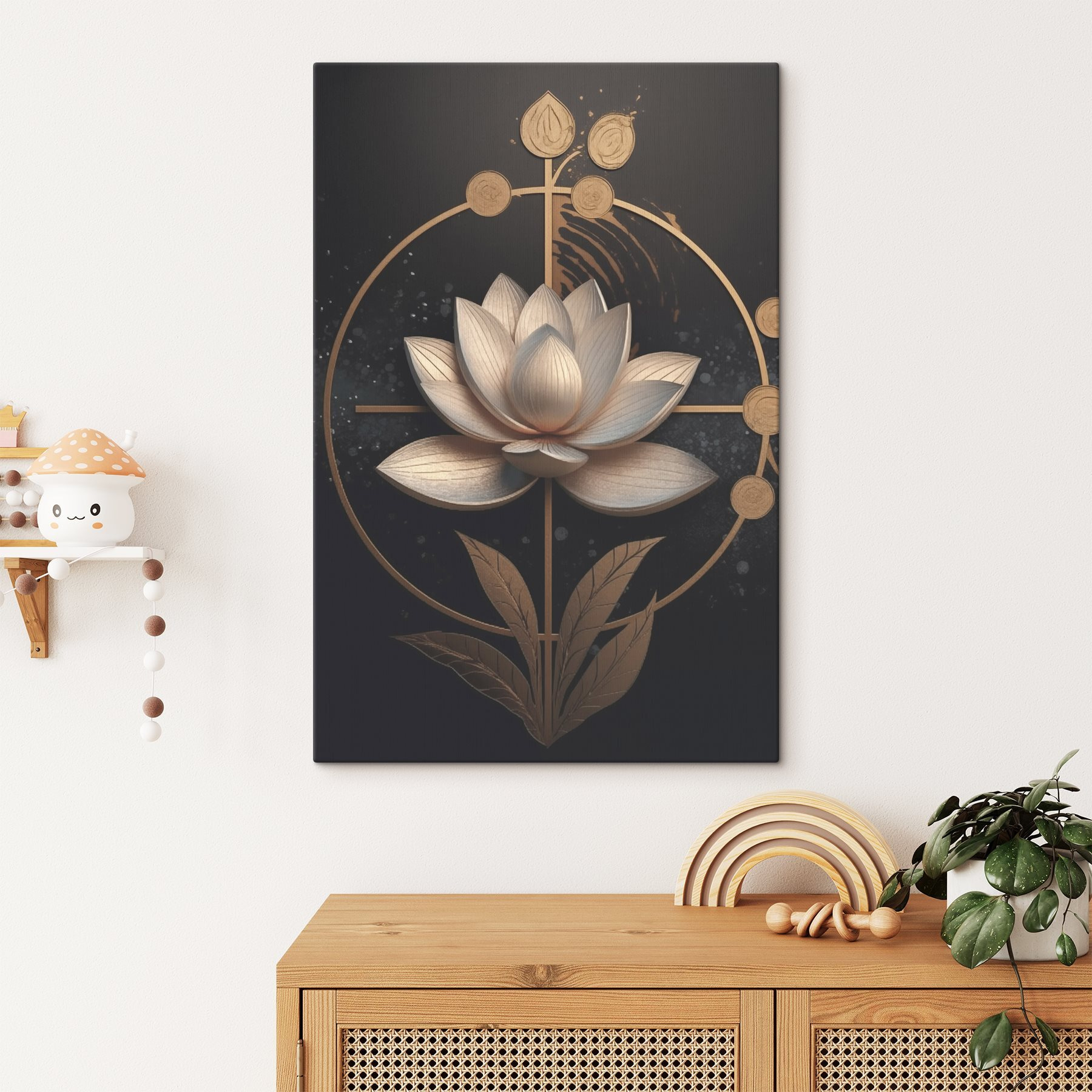 Tranquil flower amidst dark background Tranquil flower amidst dark background