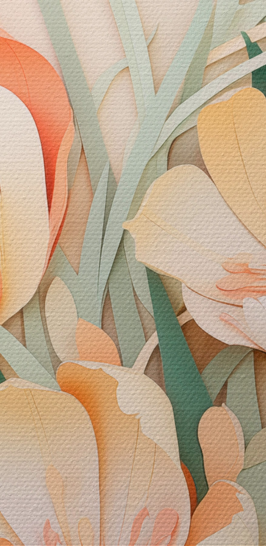 Papier découpé de fleurs