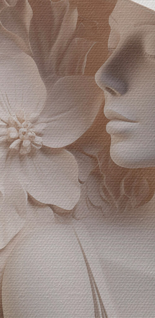 Statue of a woman wearing a hat