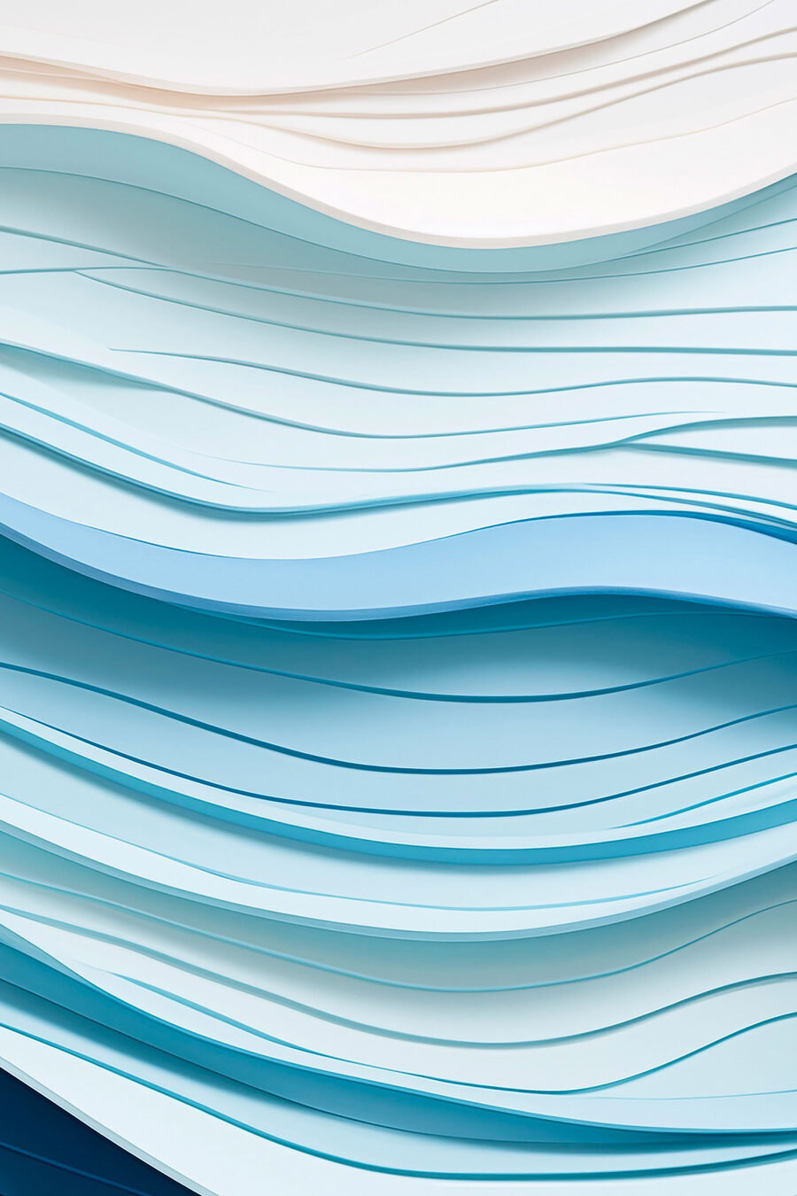 Lignes ondulées bleues et blanches