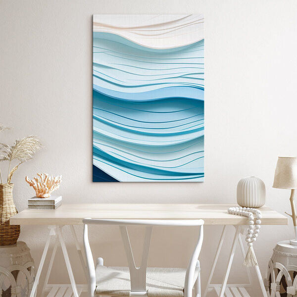 Lignes ondulées bleues et blanches Lignes ondulées bleues et blanches