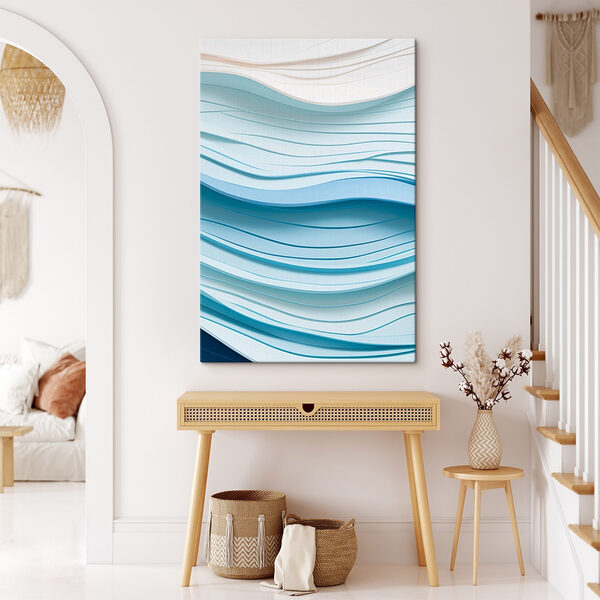 Lignes ondulées bleues et blanches Lignes ondulées bleues et blanches