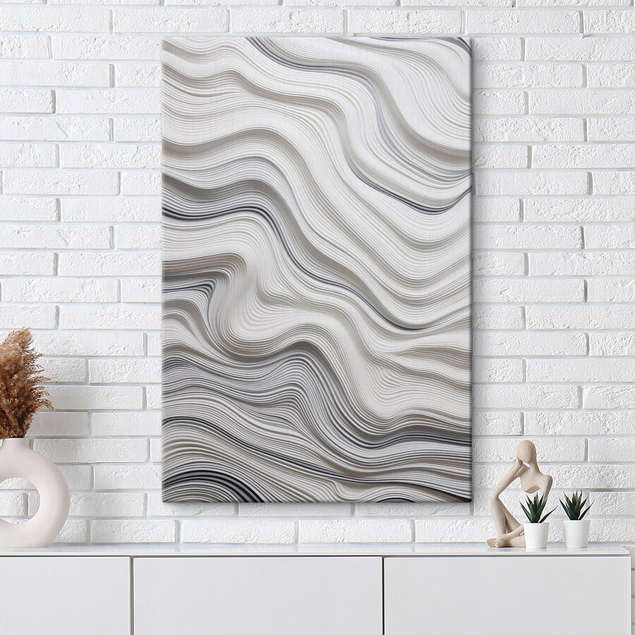 Lignes ondulées blanches et noires