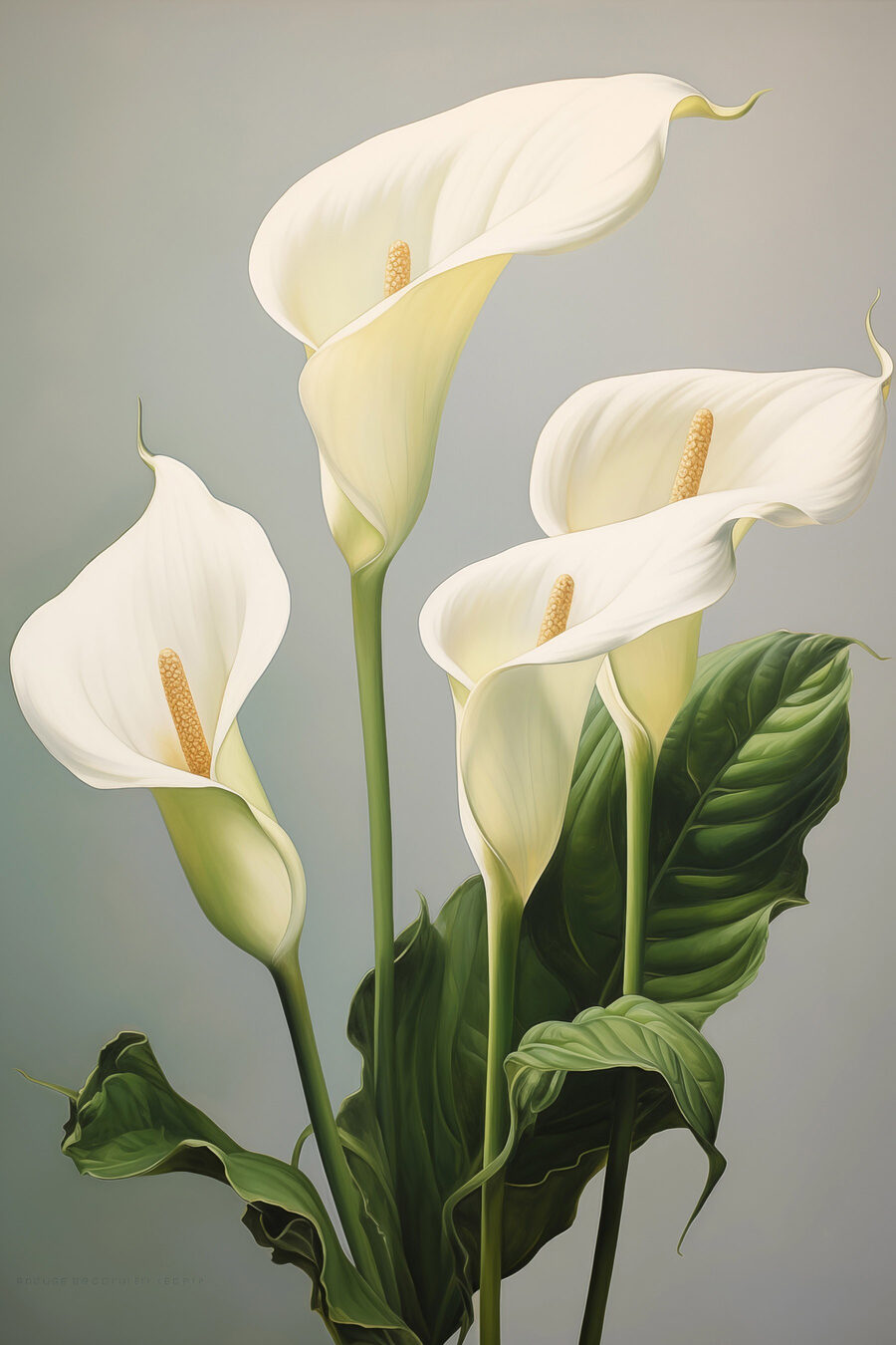 Fleurs blanches élégantes dans une lumière douce