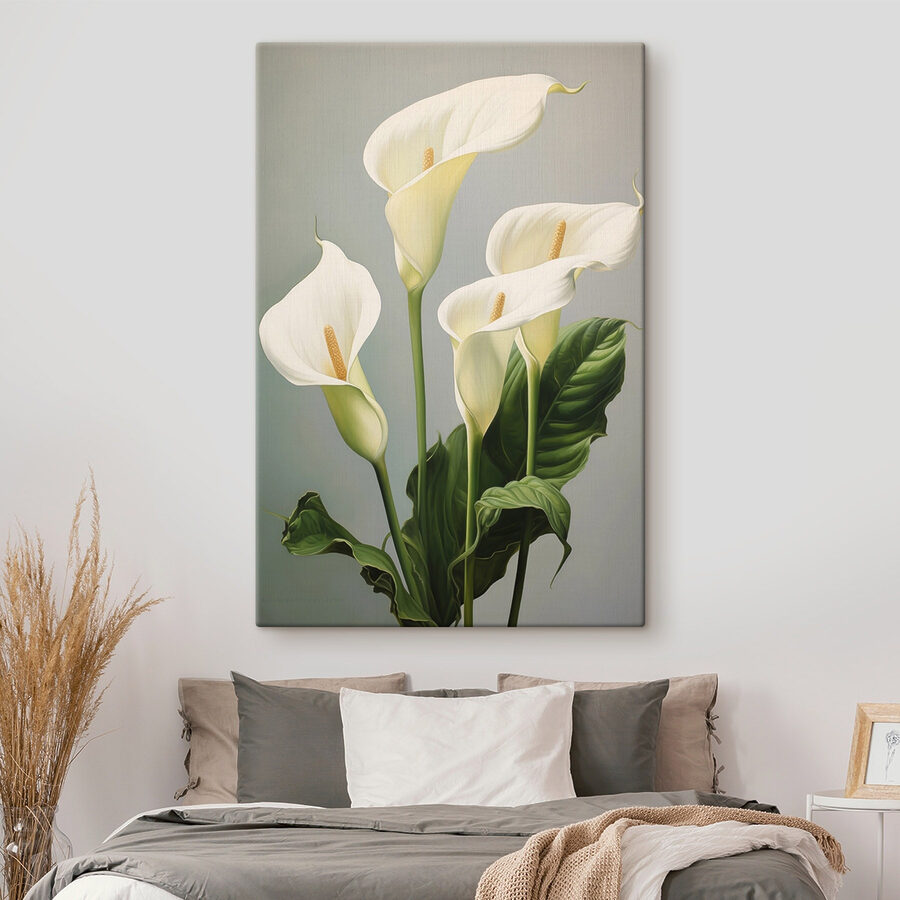 Fleurs blanches élégantes dans une lumière douce