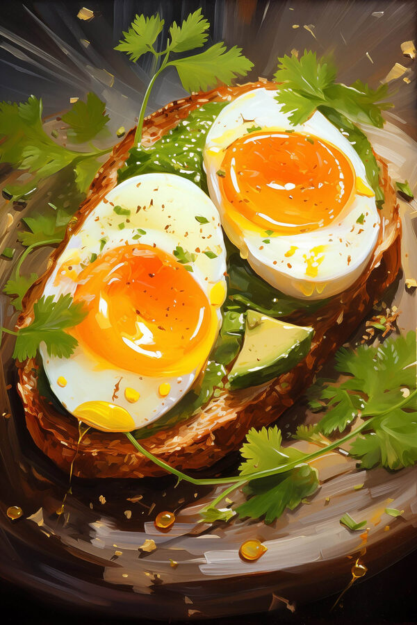 Délices du petit-déjeuner sur toast à l'avocat. Délices du petit-déjeuner sur toast à l'avocat.
