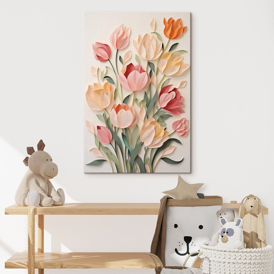 Papier découpé de fleurs