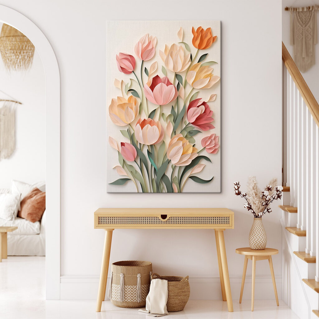 Paper cut out of flowers