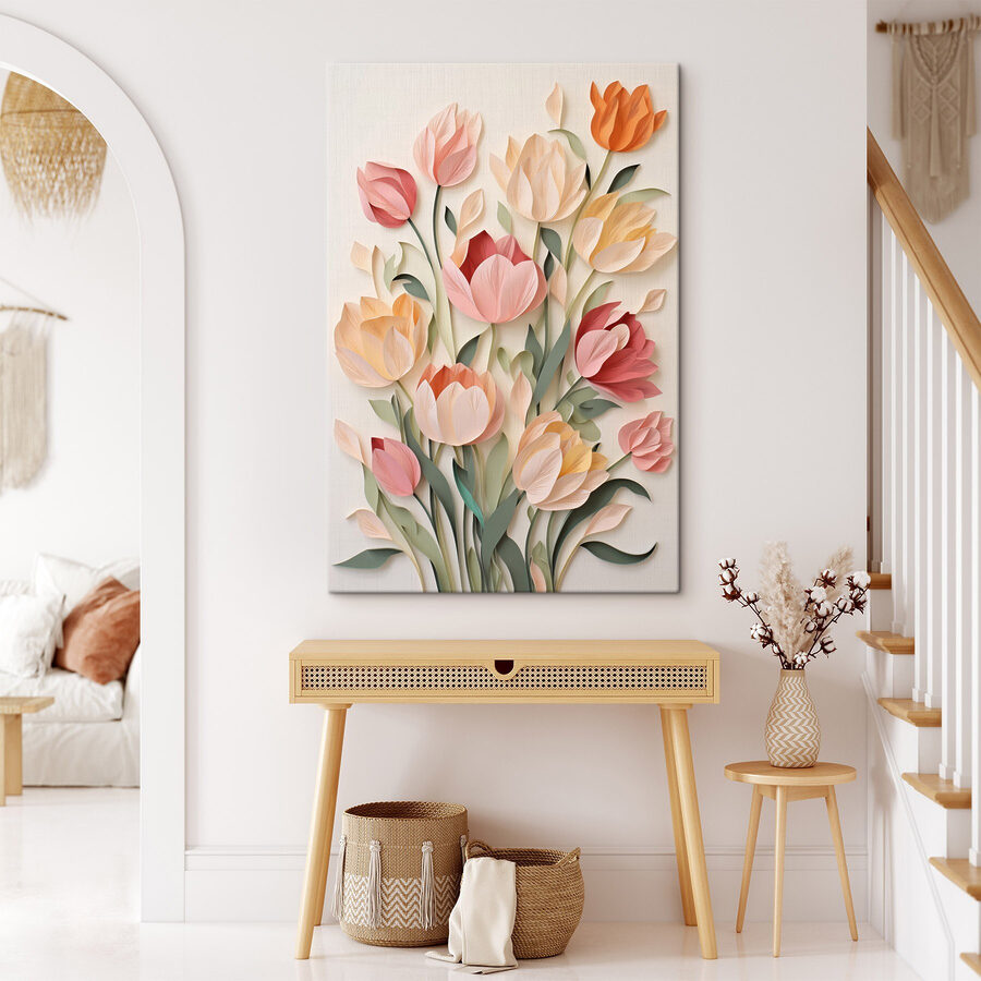 Papier découpé de fleurs