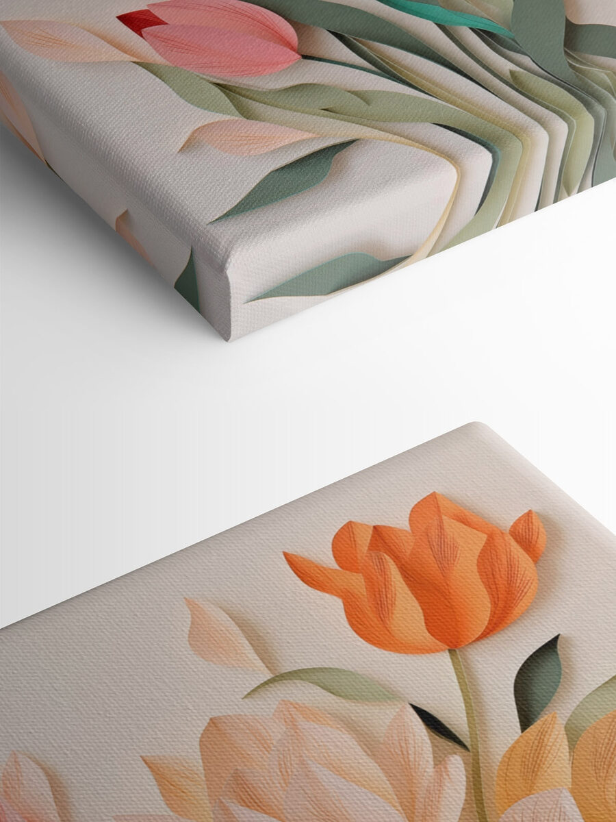 Papier découpé de fleurs
